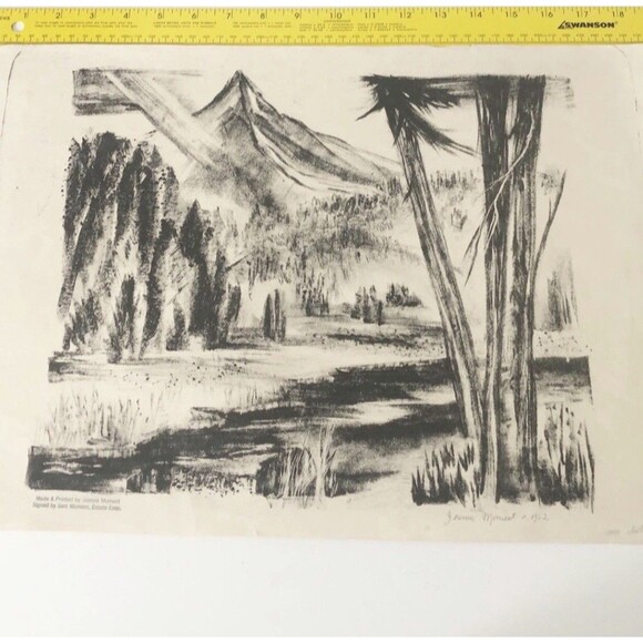 Jeanne Moment Art Print Reed College Oregon Untitled Landscape 1952 #9/? - Picture 13 of 13